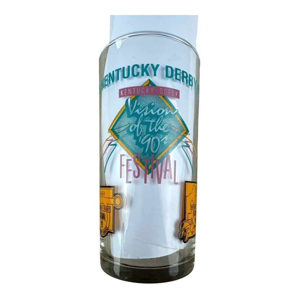 Vintage 1991 Kentucky Derby Festival Visions of the 90s Mint Julep Glass 12oz